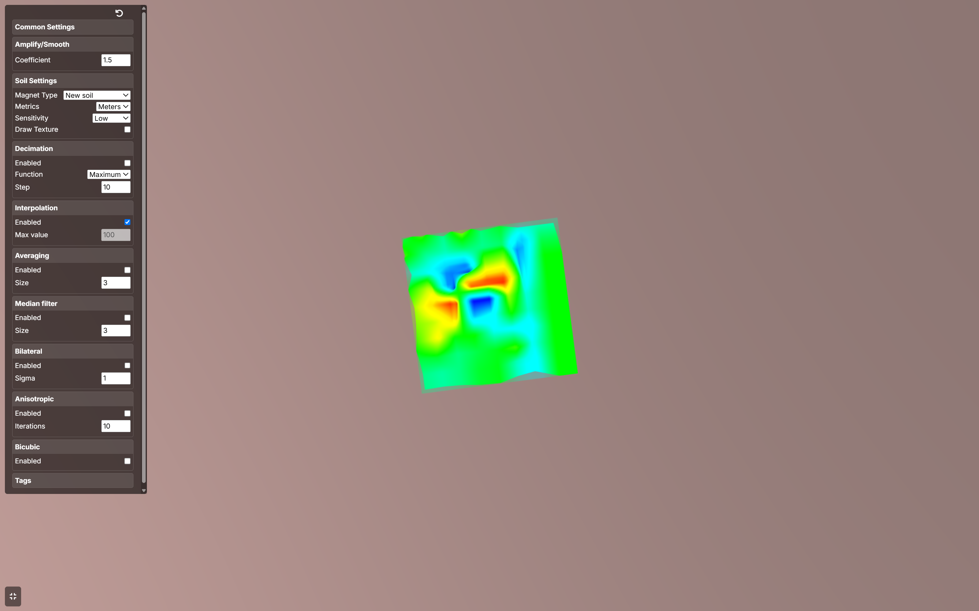 PolarWave DATA Magnetometer Software 2D View